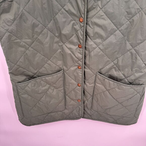 Duluth Trading Co Golden Harvest Quilted Vest‎ Womens Large Green Nylon Pockets - Picture 3 of 7